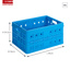 Square folding box 32L blue