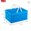Square folding box with handle 32L blue