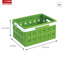 Square folding box with handle 24L green