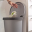 Twinga waste bin with flat lid 45L metallic black