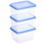 Club Cuisine containers set of 3 1.5L transparent blue