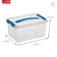 Q-line storage box 6L transparent blue