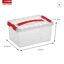 Q-line opbergbox 6L transparant rood
