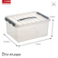 Q-line Aufbewahrungsbox 15L transparent metallfarbig