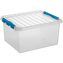 Q-line storage box 36L transparent blue
