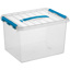 Q-line storage box 22L transparent blue