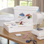 Q-line Sewing box with tray 6L white blue