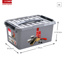 Q-line shoepolish storage box with tray 6L metallic black