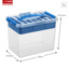 Q-line opbergbox met inzet 9L transparant blauw