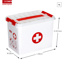 Q-line Erste-Hilfe Aufbewahrungsbox mit Einsatz 9L weiß rot