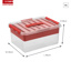 Q-line Aufbewahrungsbox mit Einsatz 15L transparent rot