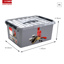 Q-line Schuhputz Aufbewahrungsbox mit Einsatz 15L metallfarbig schwarz