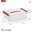 Q-line opbergbox 10L transparant rood