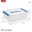 Q-line storage box 10L transparent blue
