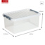 Q-line Aufbewahrungsbox 45L transparent metallfarbig