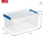 Q-line storage box 45L transparent blue