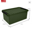 Q-line opbergbox recycled 45L groen zwart