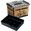Q-line bicycle storage box with tray 22L brown black