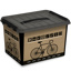 Q-line Fahrrad Aufbewahrungsbox mit Einsatx 22L braun schwarz