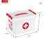 Q-line Erste-Hilfe Aufbewahrungsbox mit Einsatz 22L weiß rot