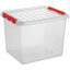 Q-line storage box 52L transparent red