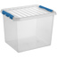 Q-line storage box 52L transparent blue