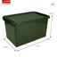 Q-line opbergbox recycled 62L groen zwart