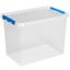 Q-line storage box 72L transparent blue
