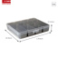 Q-line boîte de rangement avec 10 godets 3,6L transparent métallique