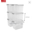 Comfort line Aufbewahrungsbox 6er-Set für 9L transparent metallfarbig