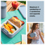 Sigma home Food to go broodtrommel + drinkbeker - lunchset blauw